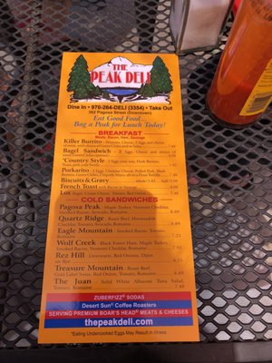 Menu photo 4 The Peak Deli Pagosa Springs, CO Menu photo 4 The Peak Deli Pagosa Springs, CO