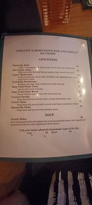 Menu photo 3 Christie's Downtown Pub & Grill Warren, PA Menu photo 3 Christie's Downtown Pub & Grill Warren, PA