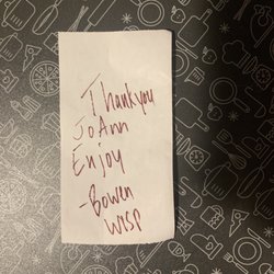 Wisp Express - Nice personal note with my order !