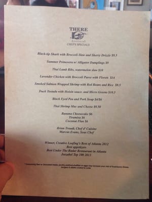 Menu photo 6 There Atlanta, GA Menu photo 6 There Atlanta, GA