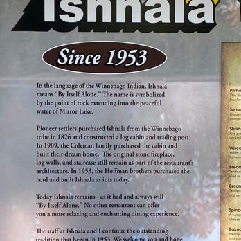 Ishnala - Steakhouses Near Me - Wisconsin Dells, Wisconsin Ishnala - Steakhouses Near Me - Wisconsin Dells, Wisconsin