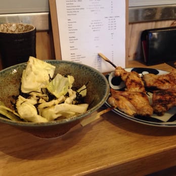 Yakitori Yurippi - Yakitori chicken wings with pickled cabbage salad - Izakaya Near Me - Crows Nest, NSW