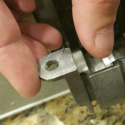 Helmuth Garage Door - Here you can see the split of the metal hr caused by using too much force while cursing at the manufacturer.... cost $375 more!