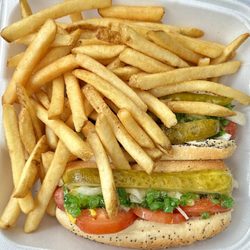 Red’s Steak and BBQ - 2 Vienna beef hot dogs and a large order of fries