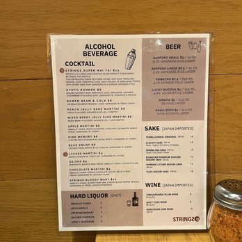 Strings Ramen - Aurora - Drink menu - Ramen Near Me - Aurora, Illinois Strings Ramen - Aurora - Drink menu - Ramen Near Me - Aurora, Illinois