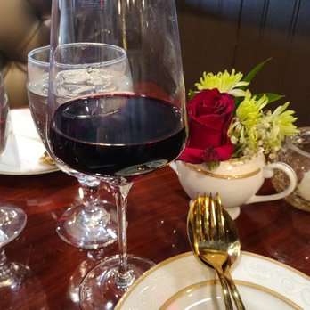 Thai Villa Cuisine - Glass of Seven Deadly Zins & upscale place settings. - Thai Near Me - Fishers, Indiana Thai Villa Cuisine - Glass of Seven Deadly Zins & upscale place settings. - Thai Near Me - Fishers, Indiana