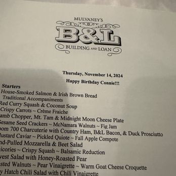 Mulvaney's B & L - Personalized menu. - New American Near Me - Sacramento, California Mulvaney's B & L - Personalized menu. - New American Near Me - Sacramento, California