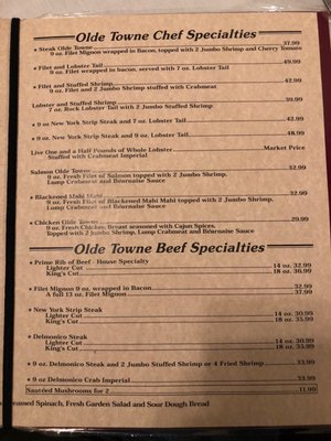 Menu photo 2 Olde Towne Steak & Seafood Fredericksburg, VA Menu photo 2 Olde Towne Steak & Seafood Fredericksburg, VA