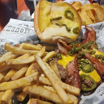 Ranch House Burgers - Cheeseburger w/ bacon and jalapeños - American Near Me - Mission, Texas Ranch House Burgers - Cheeseburger w/ bacon and jalapeños - American Near Me - Mission, Texas