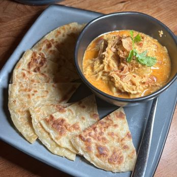 Pusadee's Garden - roti, yellow curry, sweet potato, shredded chicken - Thai Near Me - Pittsburgh, Pennsylvania Pusadee's Garden - roti, yellow curry, sweet potato, shredded chicken - Thai Near Me - Pittsburgh, Pennsylvania