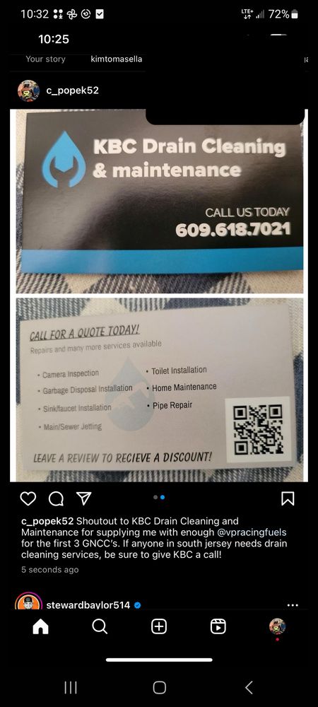 Slide of KBC Drain Cleaning and Maintenance