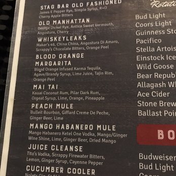 Stag Bar + Kitchen - Cocktail offerings (Blood Orange Margarita is no longer available) - Pizza Near Me - Newport Beach, California Stag Bar + Kitchen - Cocktail offerings (Blood Orange Margarita is no longer available) - Pizza Near Me - Newport Beach, California
