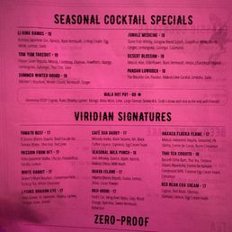 Menu - one side