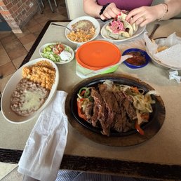 Steak Fajitas & chicharron tacos Steak Fajitas & chicharron tacos