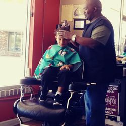 Essentials Barber And Beauty Salon - Talking with my son about transformers