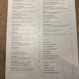 Dinner menu as of 12/21/24 Dinner menu as of 12/21/24