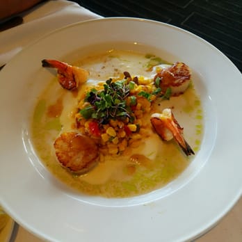 Chart House - Shrimp and scallops with corn salsa - Seafood Near Me - Weehawken, New Jersey Chart House - Shrimp and scallops with corn salsa - Seafood Near Me - Weehawken, New Jersey
