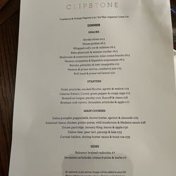 December 2023 menu