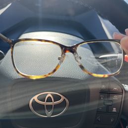 Plastic frames with nose pads