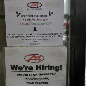 Zogs Dogs - Hiring now - Hot Dogs Near Me - Whistler, British Columbia