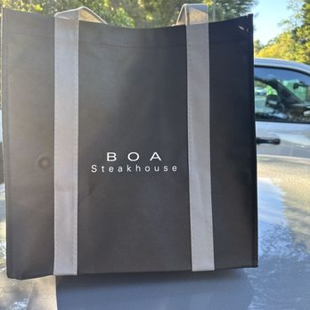 BOA Steakhouse - The to-go bag they gave me. - Bars Near Me - Napa, California BOA Steakhouse - The to-go bag they gave me. - Bars Near Me - Napa, California
