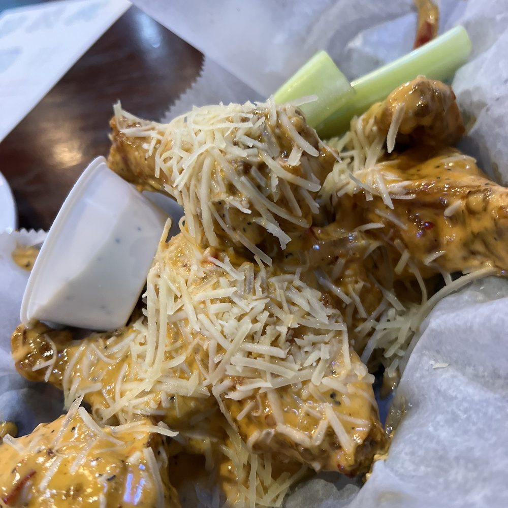 Bob G's Wings and Things - 10 Piece Wings( Garlic Parmesan & Brutonium Sauce) - Chicken Wings Near Me - Sunrise, Florida Bob G's Wings and Things - 10 Piece Wings( Garlic Parmesan & Brutonium Sauce) - Chicken Wings Near Me - Sunrise, Florida