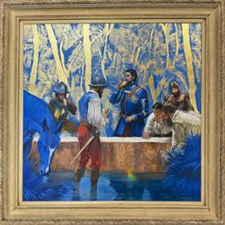Lost Art Gallery - Ponce de Leon at the Fountain of Youth by local artist Paolo Jimenez.