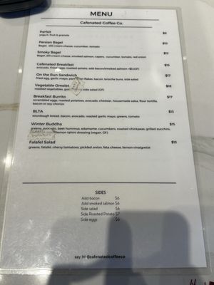 Menu photo 2 Cafenated Coffee Company Berkeley, CA