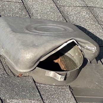 Attic Pro - Damage done by a raccoon to my roof vent so he could get in the attic. - Insulation Installation Near Me