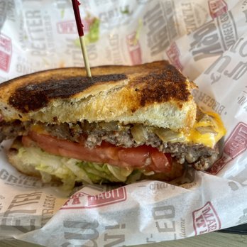 Habit Burger & Grill - Original Impossible (TM) Burger with Cheese On toast! - Burgers Near Me - Delray Beach, Florida Habit Burger & Grill - Original Impossible (TM) Burger with Cheese On toast! - Burgers Near Me - Delray Beach, Florida