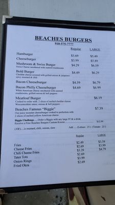 Menu photo 7 Beaches Burgers Ocean Isle Beach, NC