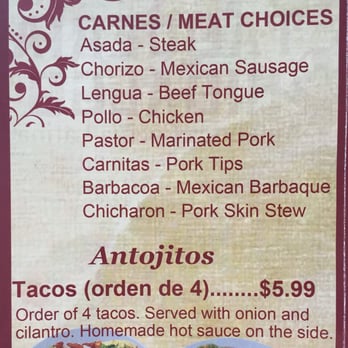 Taqueria Hidalgo - Taqueria Hidalgo: partial menu - Mexican Near Me - Greensboro, North Carolina Taqueria Hidalgo - Taqueria Hidalgo: partial menu - Mexican Near Me - Greensboro, North Carolina
