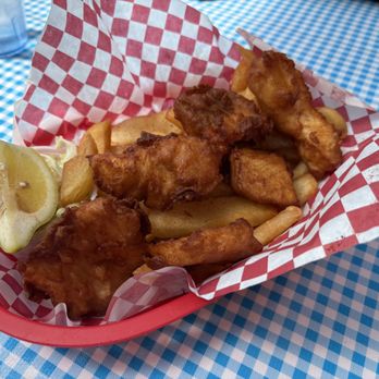 Luna Sea Fish House - Fish and Chips (Halibut, Albacore, Salmon Combo) - Fish & Chips Near Me - Yachats, Oregon Luna Sea Fish House - Fish and Chips (Halibut, Albacore, Salmon Combo) - Fish & Chips Near Me - Yachats, Oregon
