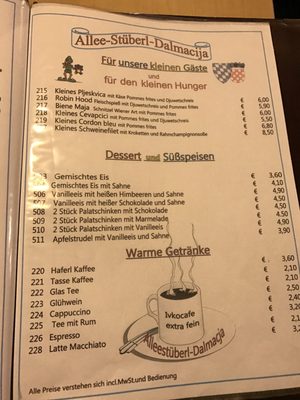 Menu photo 3 Allee Stüberl Dalmacija Munich, BY Menu photo 3 Allee Stüberl Dalmacija Munich, BY