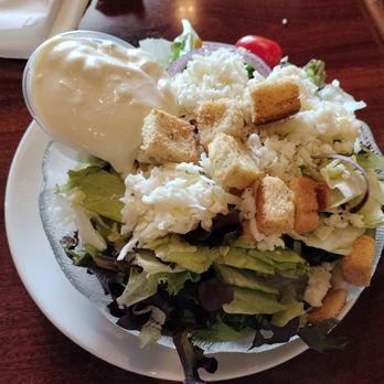 Pasquale's - Garden salad, with Bleu cheese. - Pizza Near Me - East Aurora, New York Pasquale's - Garden salad, with Bleu cheese. - Pizza Near Me - East Aurora, New York