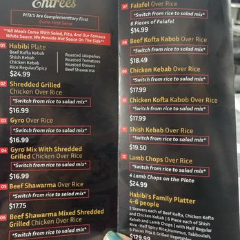 Habibi - Menu 3/24/2026 - Middle Eastern Near Me - Elk Grove Village, Illinois