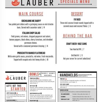 The Lauber - Menu - Bars Near Me - South Bend, Indiana
