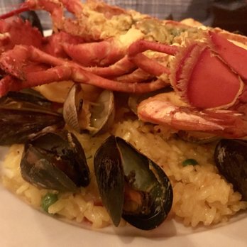 Amanda's Restaurant - Paella with a half lobster on top - Breakfast & Brunch Near Me - Hoboken, New Jersey