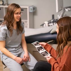 Ava Health Portland - Patient reviewing the results of her ultrasound with a nurse