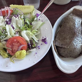 Apollo Flame Bistro - Greek salad with side of lamb - Greek Near Me - Asheville, North Carolina