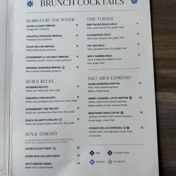 Azure - Menu - New American Near Me - Myrtle Beach, South Carolina Azure - Menu - New American Near Me - Myrtle Beach, South Carolina