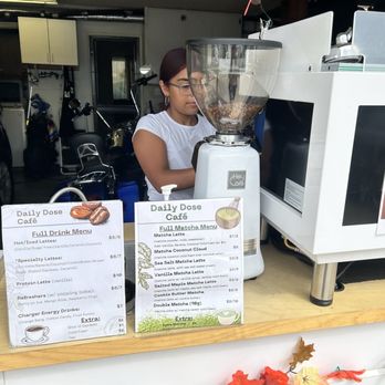 Daily Dose Cafe - Carmel making my ceremonial grade matcha with almond milk. - Coffee & Tea Near Me - Ontario, California Daily Dose Cafe - Carmel making my ceremonial grade matcha with almond milk. - Coffee & Tea Near Me - Ontario, California