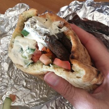 Dalias falafel - Definitely not an Instagram worthy photo, but I'm still super excited to try my falafel! - Middle Eastern Near Me - Bethesda, Maryland