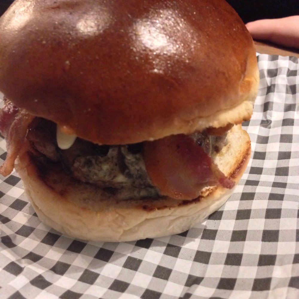 Bread Meats Bread - Black and Blue. Most burger places make a blue cheese burger. Here, they get it right. - Burgers Near Me - Edinburgh, EDH Bread Meats Bread - Black and Blue. Most burger places make a blue cheese burger. Here, they get it right. - Burgers Near Me - Edinburgh, EDH