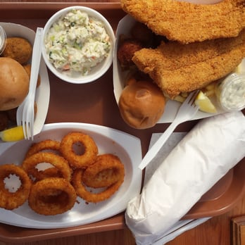 Shrimp N Stuff - Catfish basket with cole sale, shrimp po-boy, onion rings and boudin balls! Delicious.... - Seafood Near Me - Galveston, Texas Shrimp N Stuff - Catfish basket with cole sale, shrimp po-boy, onion rings and boudin balls! Delicious.... - Seafood Near Me - Galveston, Texas