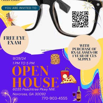 Focus Vision - Open House - Optometrists Near Me - Norcross, Georgia Focus Vision - Open House - Optometrists Near Me - Norcross, Georgia