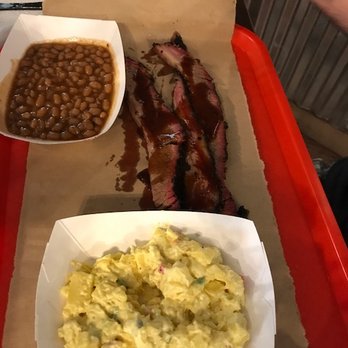 Meating Place Barbeque - Brisket one meat plate w/potato salad & baked beans - Barbeque Near Me - Magnolia, Texas Meating Place Barbeque - Brisket one meat plate w/potato salad & baked beans - Barbeque Near Me - Magnolia, Texas