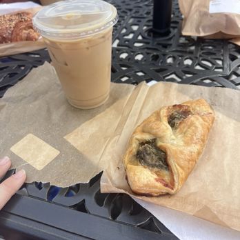 Vista Bean Coffee - Artichoke pastry and oat milk latte - Coffee & Tea Near Me - Oceanside, California