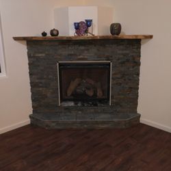 Hilo Tile & Stone - Fire place with some Ledger Stone