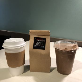 Lulu's Coffee & Bakehouse - Left to right - pumpkin spiced latter, 1/2lb coffee beans, and Rocky Road Blender - Bakeries Near Me - Indianapolis, Indiana